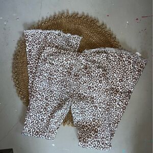 very bell bottom leopard print jeans !